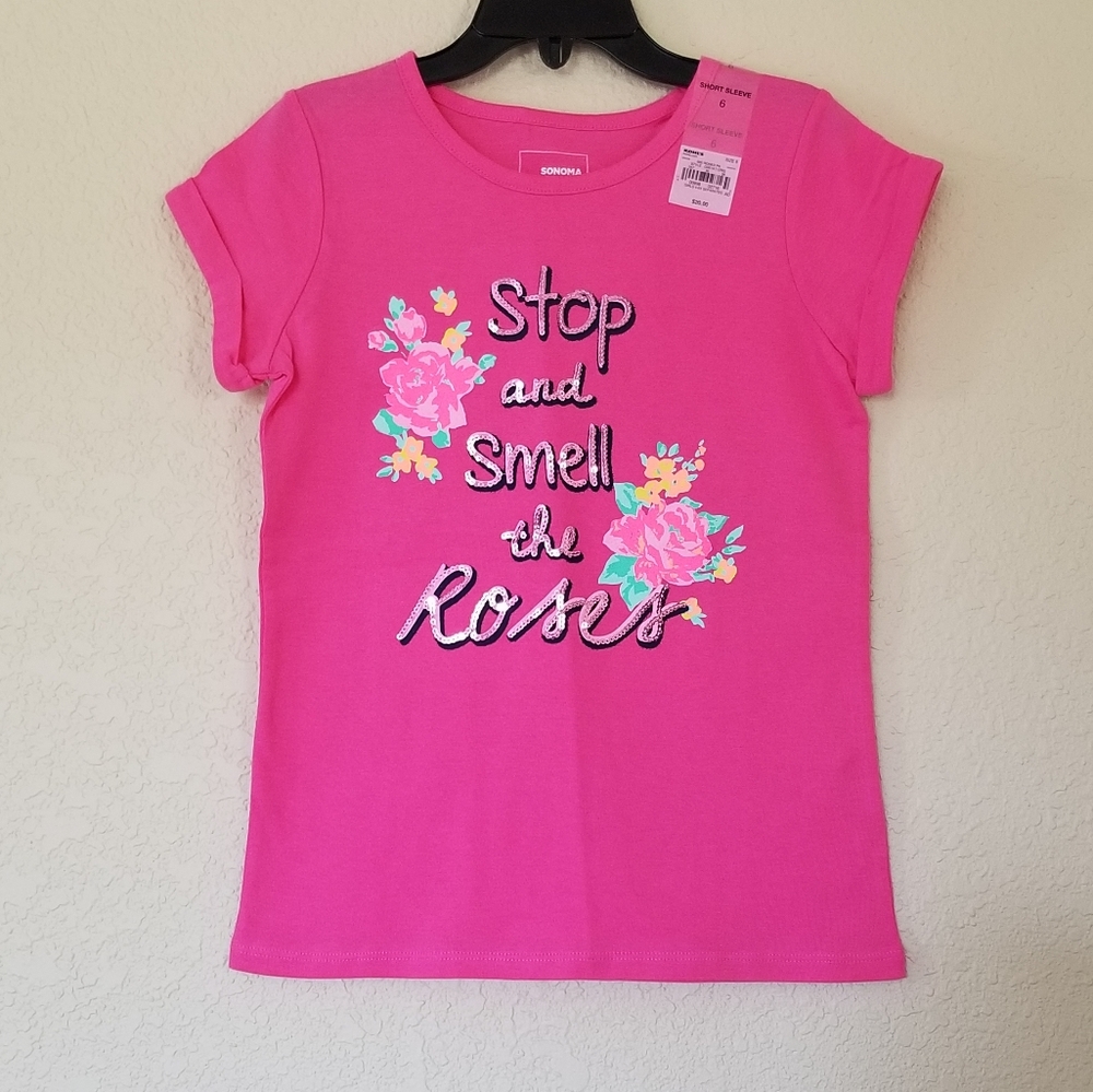 Sonoma Sequin Short Sleeve Shirt New Girls